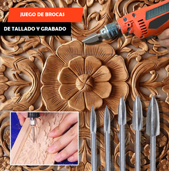 BROCAS TALLADO DE MADERA X 5 UNDS